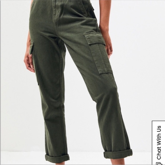 Pacsun Cadet Belted Utility Green High Rise Cargo Pant - Picture 5 of 12